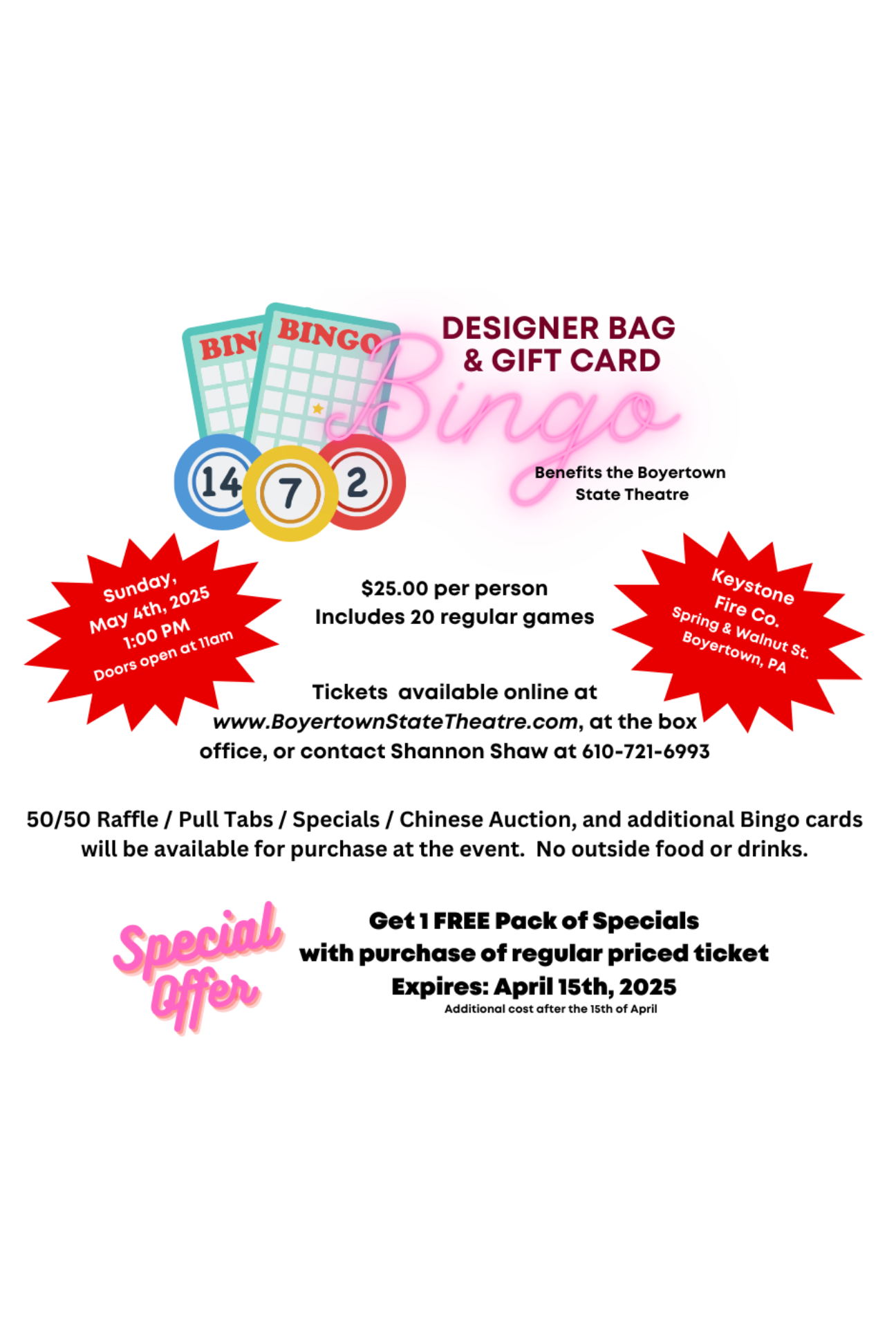 Designer Bag / Gift Card Bingo